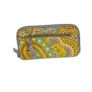 Vera Bradley wallet, small, gray and yellow